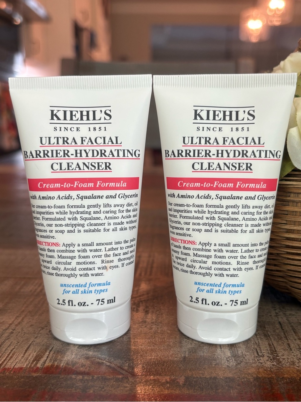 New KIEHLS Ultra Facial Barrier-Hydrating CLEANSER Cream-to-Foam DUO!